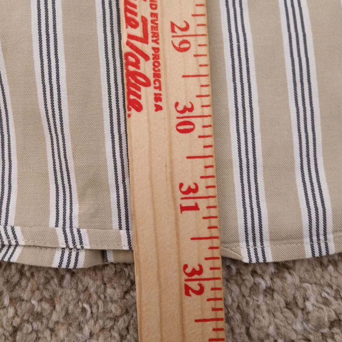 Nautica Nautica Shirt Mens 15 Beige Gray Striped Long Sleeve Button-Down Cotton Men Regular Size 15 Mens Womens? Size US M / EU 48-50 / 2 - 6 Thumbnail