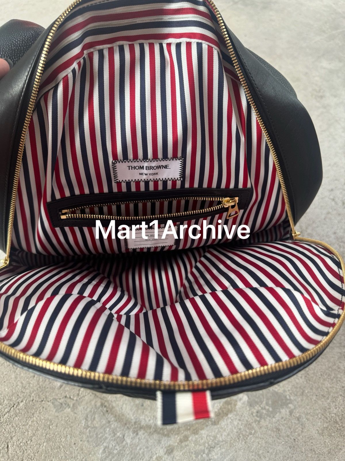 Thom Browne Thom Browne 15FW Turtle Leather Backpack Size ONE SIZE - 8 Thumbnail