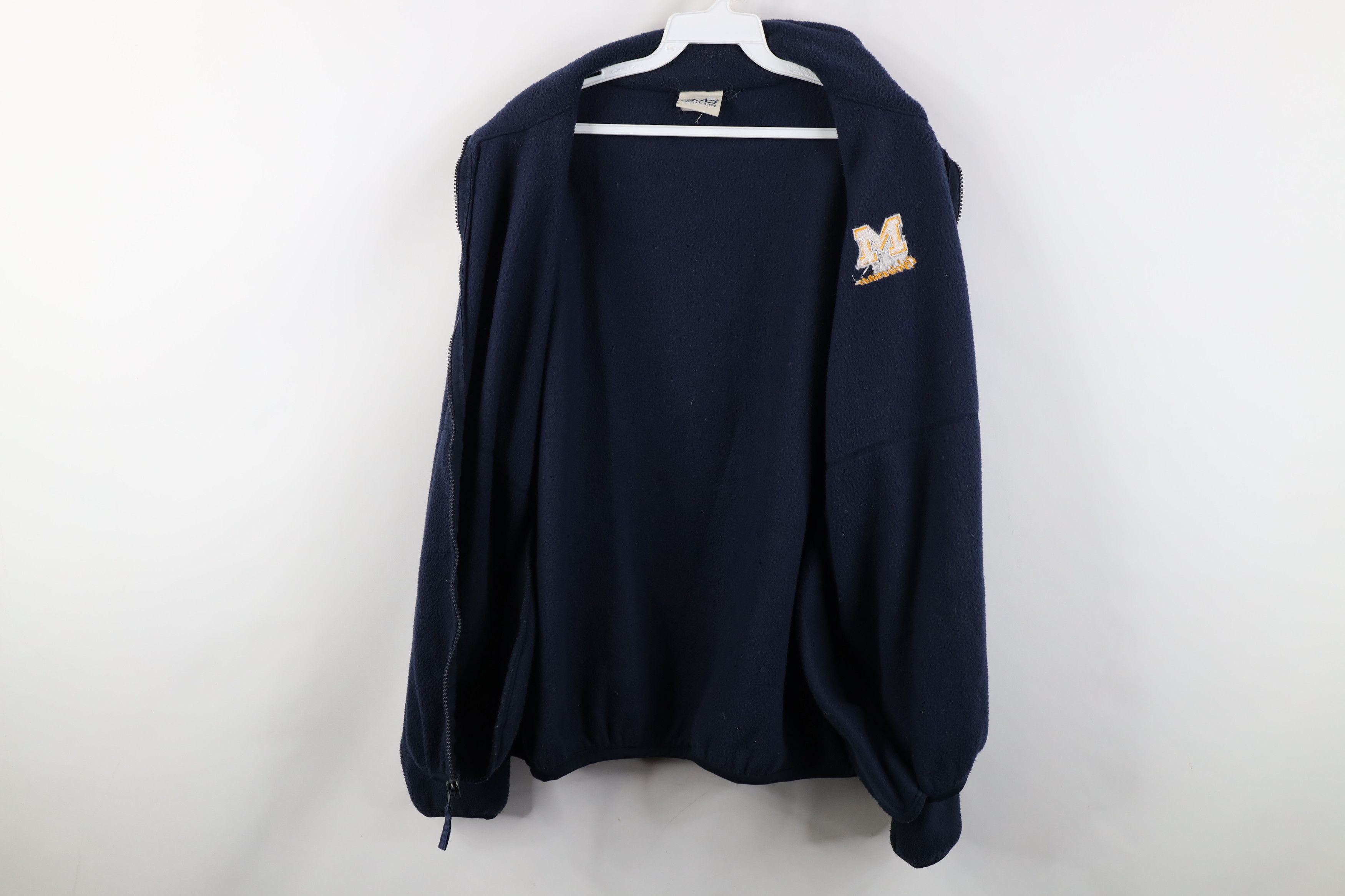 Vintage Vintage 90s University of Michigan Fleece Zip Jacket Blue Size US M / EU 48-50 / 2 - 12 Thumbnail