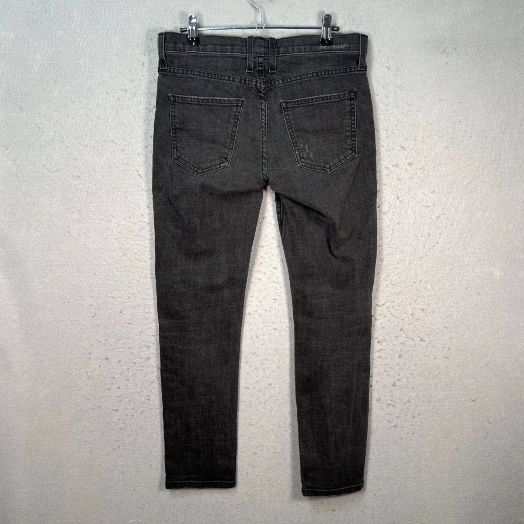 Vintage Current/Elliott Jeans Skinny Womens 24 Gray Cotton Blend Made In USA Visually Textured Denim 26 In Inseam USA Theme Mens Womens Girls Size 42" / US 20 - 2 Thumbnail