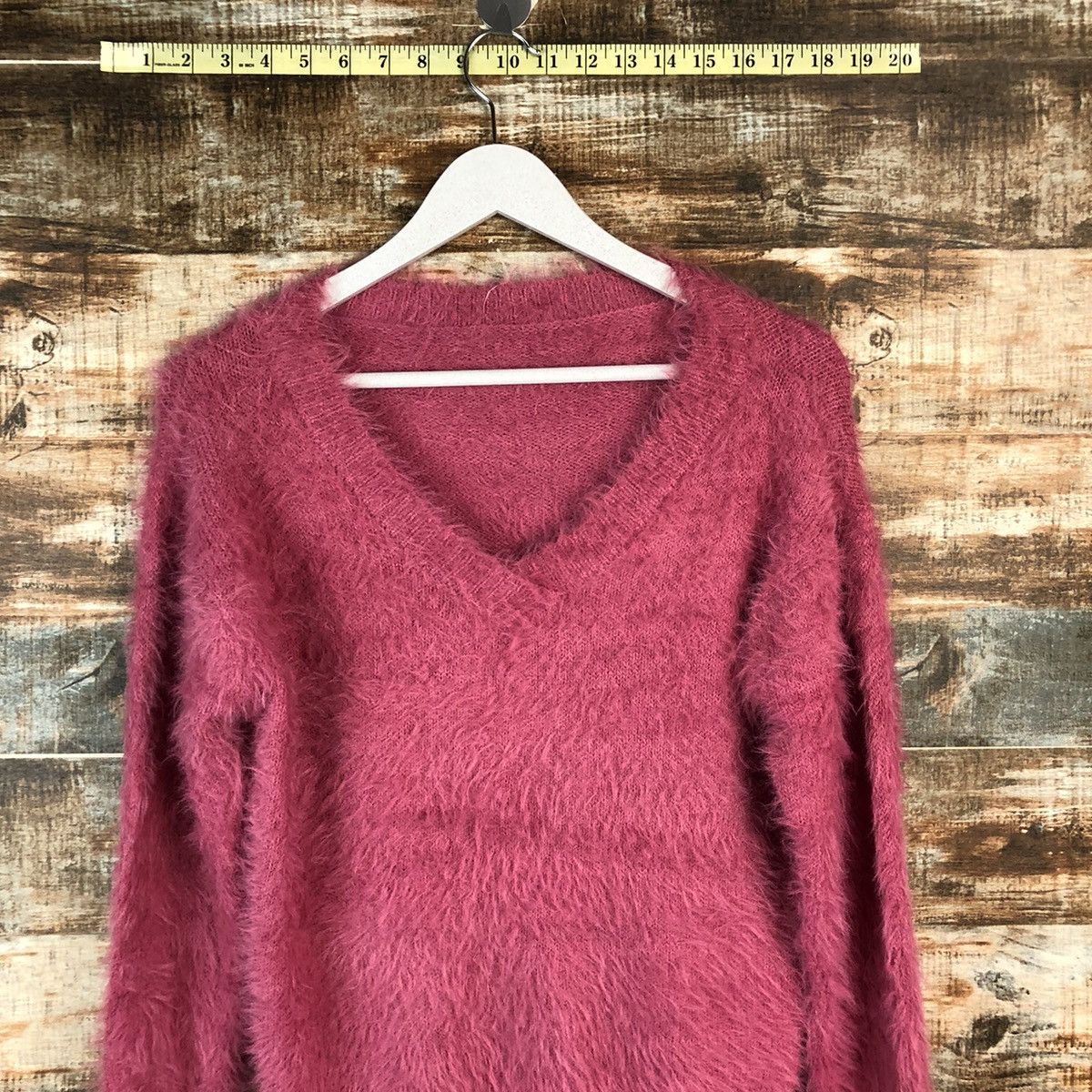 Vintage DLL Japanese Brand Pink Mohair fur shaggy Knitwear #C078 Size S / US 4 / IT 40 - 2 Thumbnail