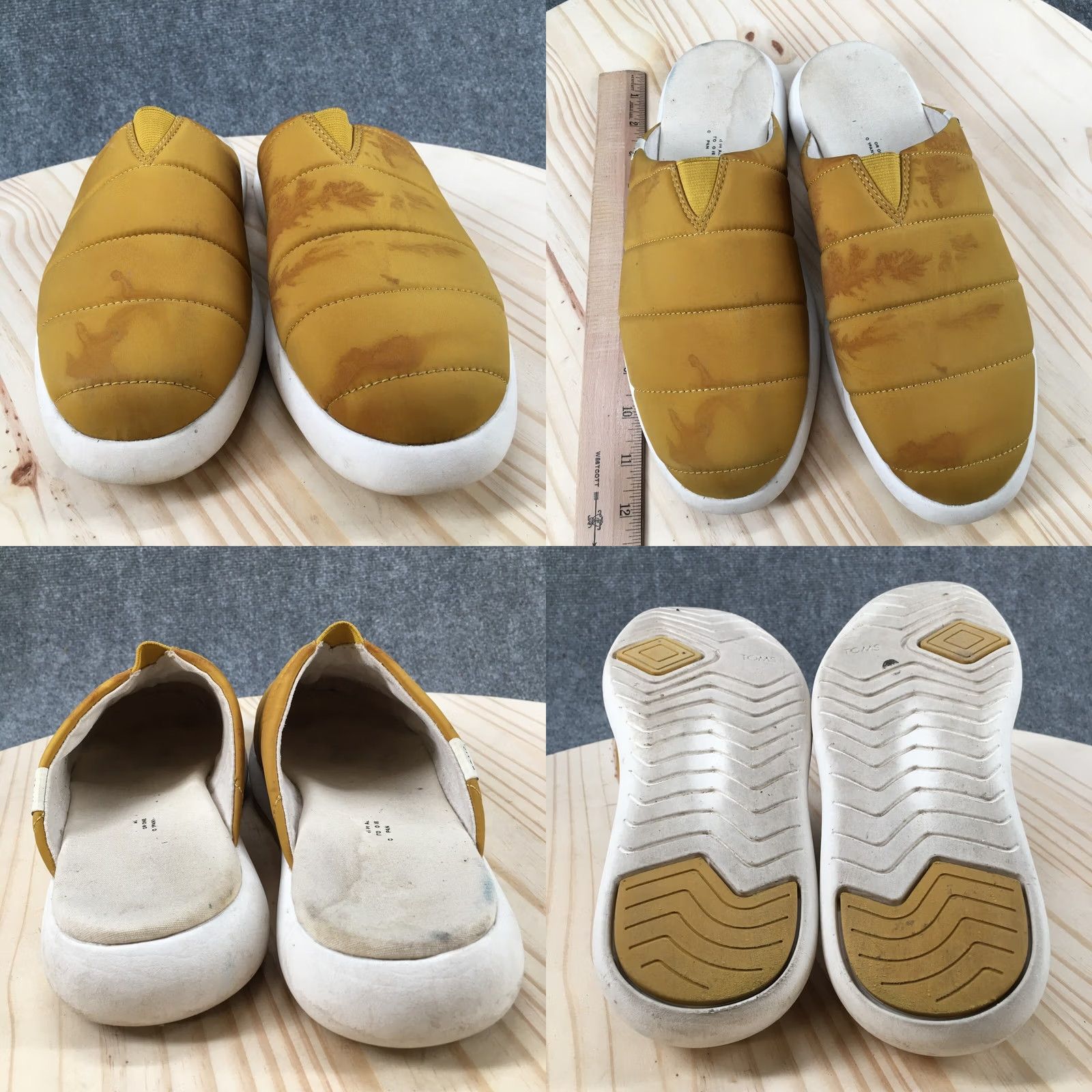 Toms TOMS Sandals Womens 11 Alpargata Mallow Slip On Mules Yellow Mustard Size US 11 / IT 41 - 8 Thumbnail