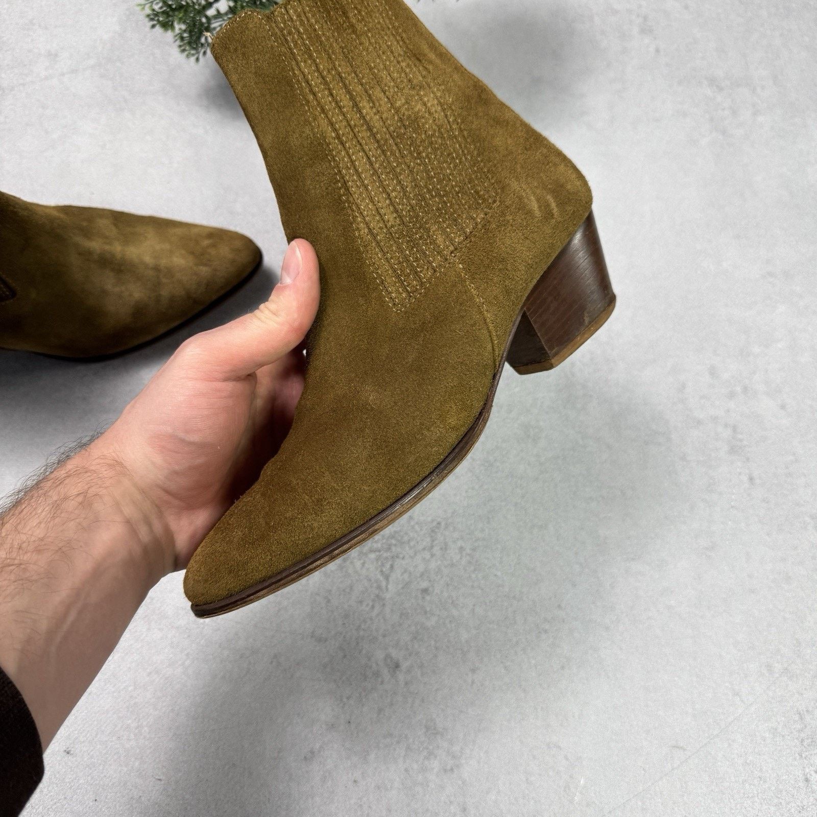 Sandro Sandro Women Western Boots Suede Brown Size 37 US 7 Size US 7 / IT 37 - 13 Thumbnail
