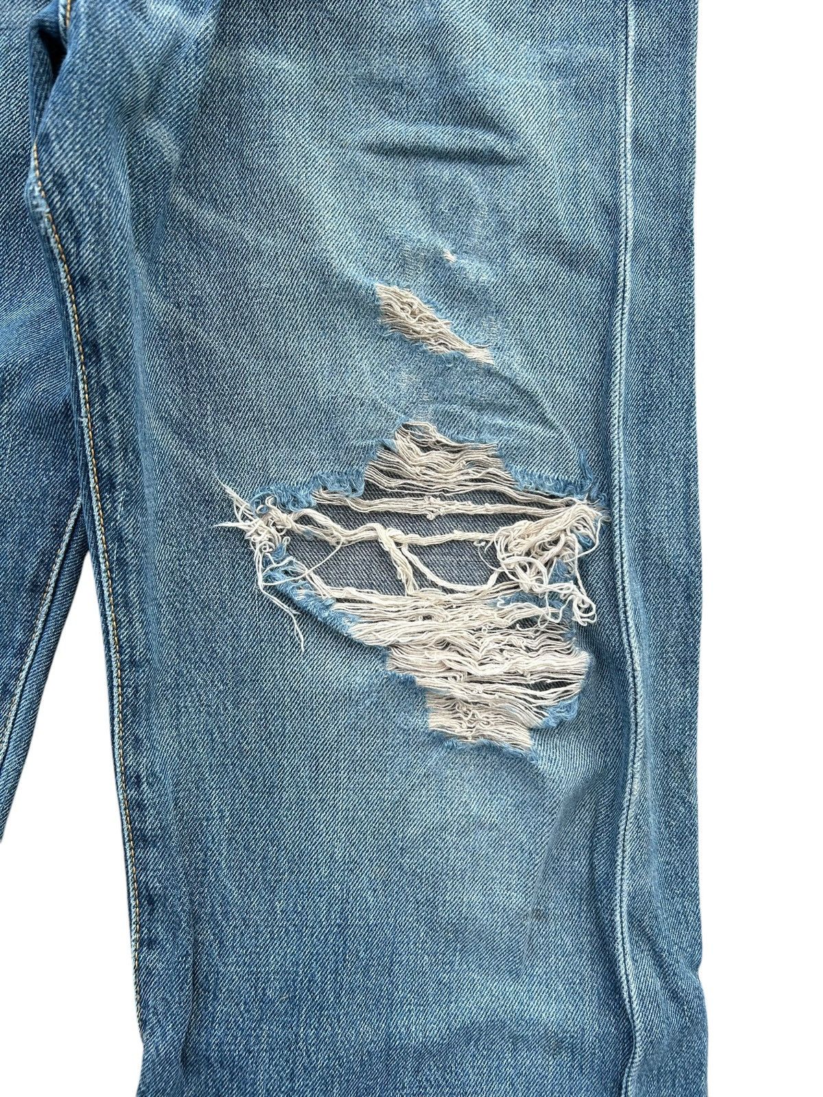 Japanese Brand × Kapital × Vintage Edwin Selvedge Buckle Back Distressed Denim Jeans Size US 29 - 5 Thumbnail