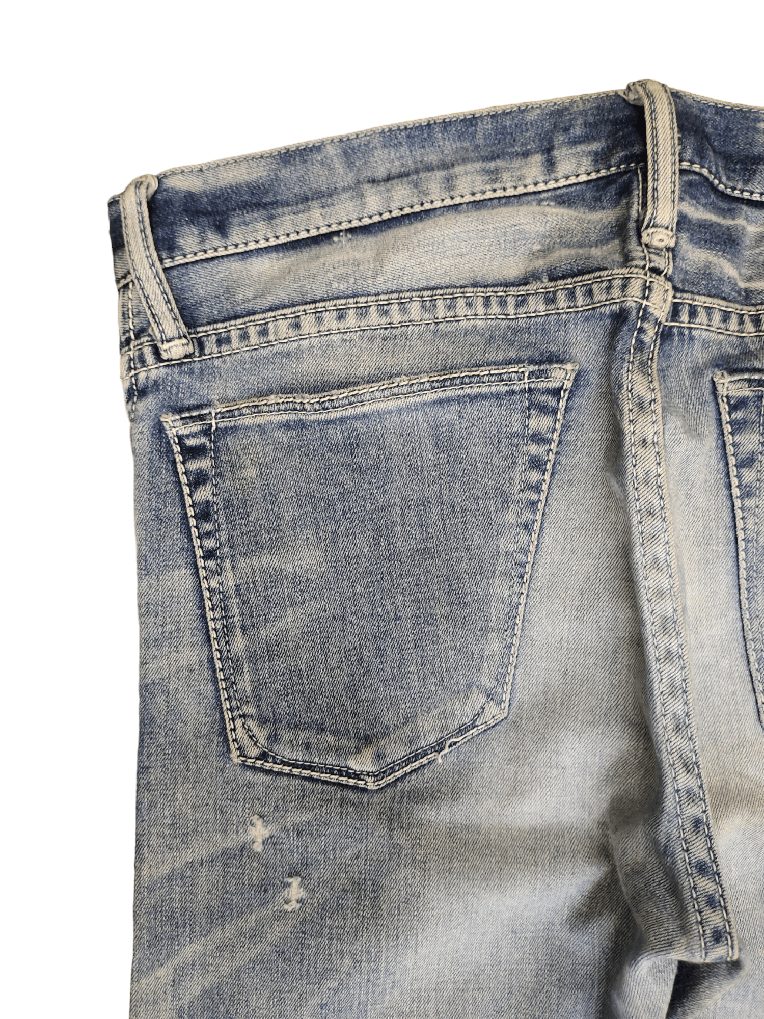 semanticdesign Vintage Y2k Aoiro Japan Distress Faded Skinny Denim Pants Size US 32 / EU 48 - 15 Thumbnail