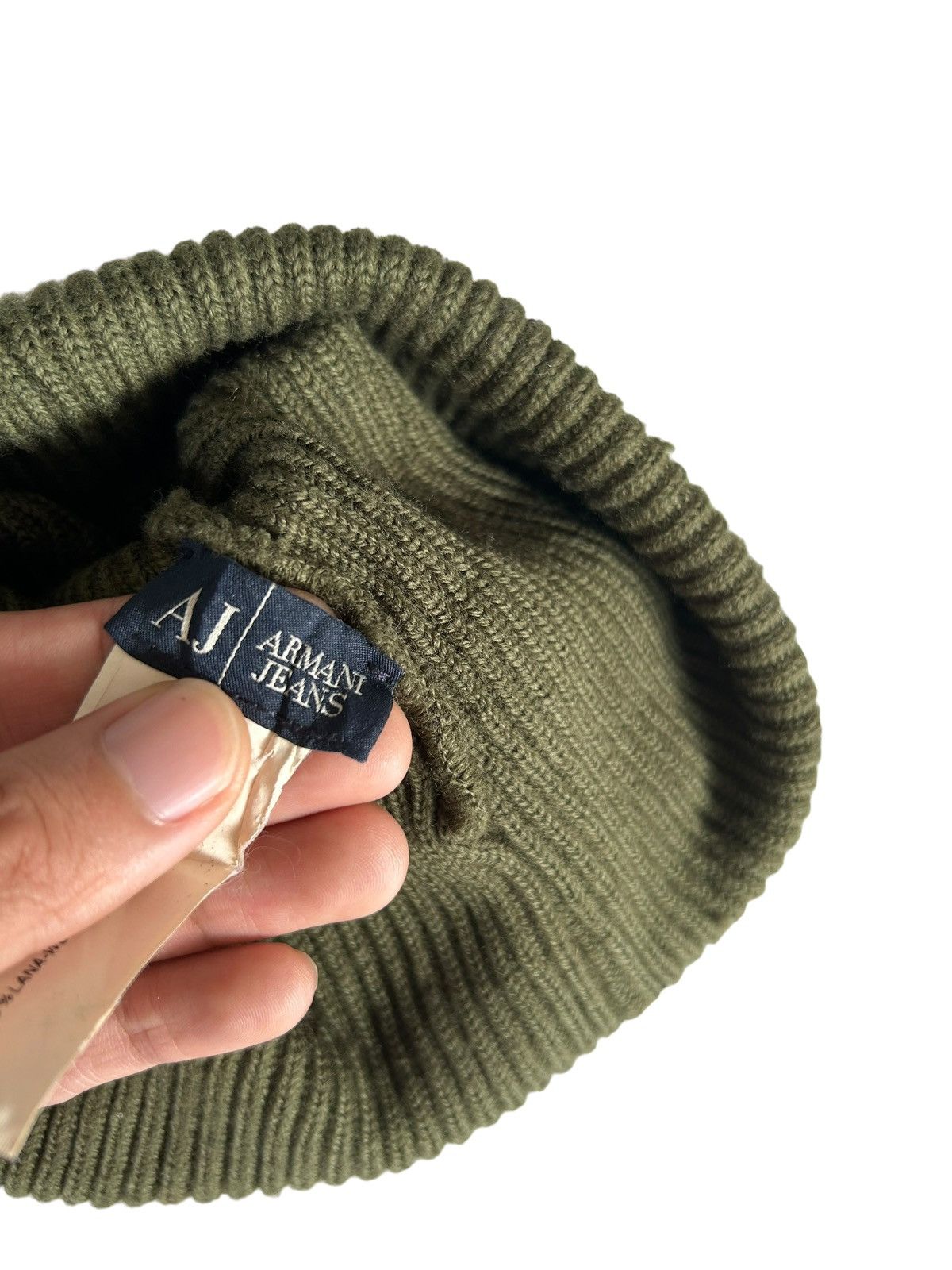 Armani × Designer ARMANI JEANS Distressed Beanie Hats Made in Italy Size ONE SIZE - 14 Thumbnail