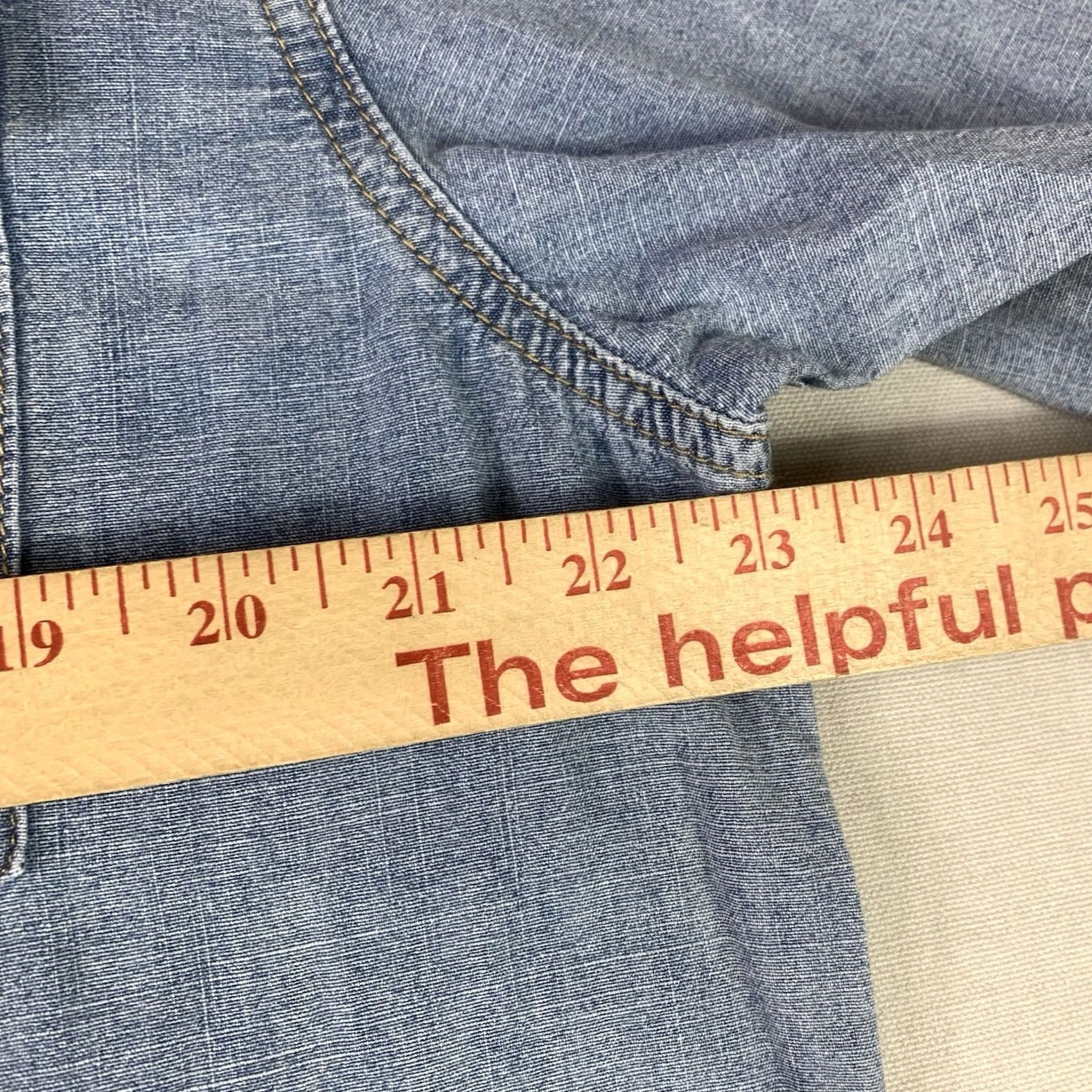 Vintage Boot Barn Western Blue Denim Shirt Mens XL Pearl Snap Cowboy Button-Up Long Sleeve Collared Blue Denim Regular Fit Pockets Embroidered Size US XL / EU 56 / 4 - 5 Thumbnail
