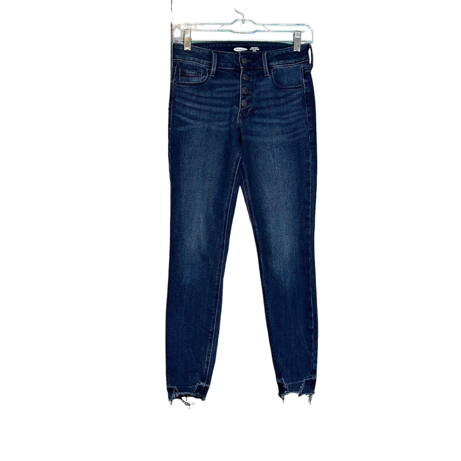 Old Navy Old Navy blue super skinny mid rise ankle jeans size 0 Size 25" / US 0 / IT 36 - 1 Thumbnail
