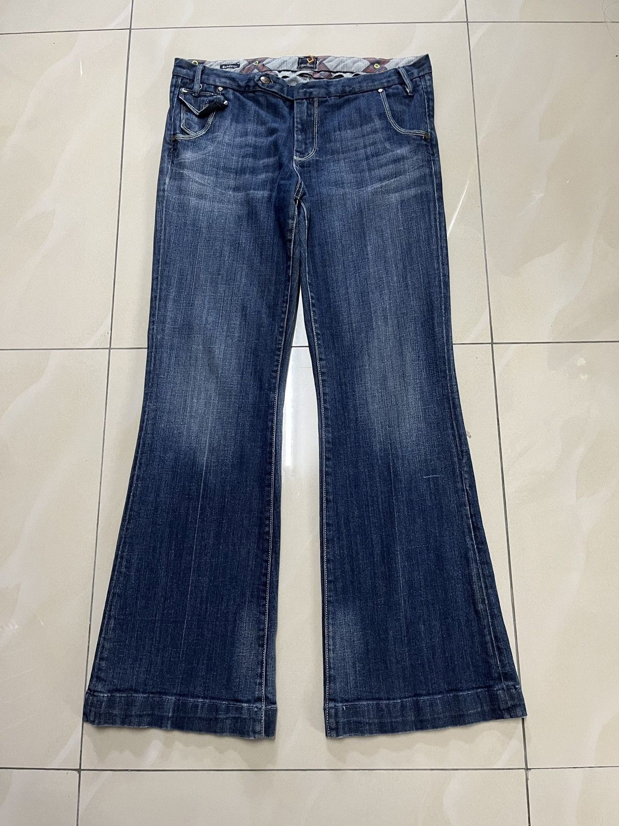 JNCO Flare Jeans Vigoss brand baggy distressed faded wideleg Size US 34 / EU 50 - 1 Thumbnail