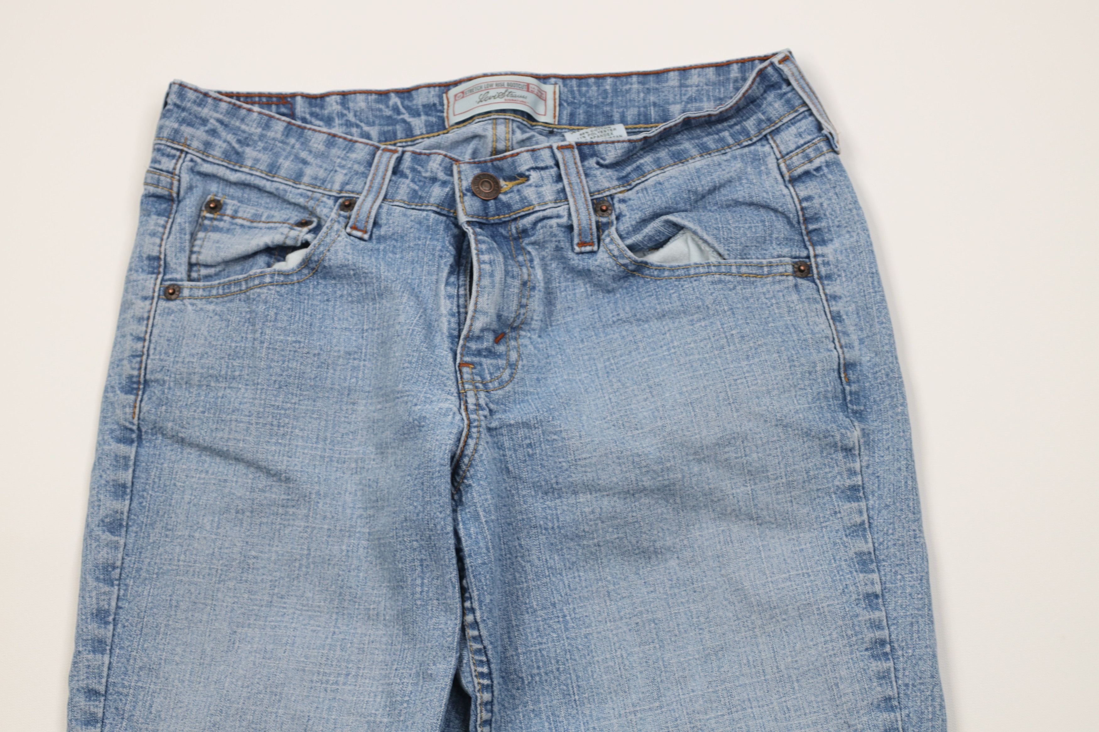 Levi's Vintage Y2K 2005 Levis Rise Bootcut Flared Wide Leg Jeans Size 27" / US 4 / IT 40 - 2 Thumbnail