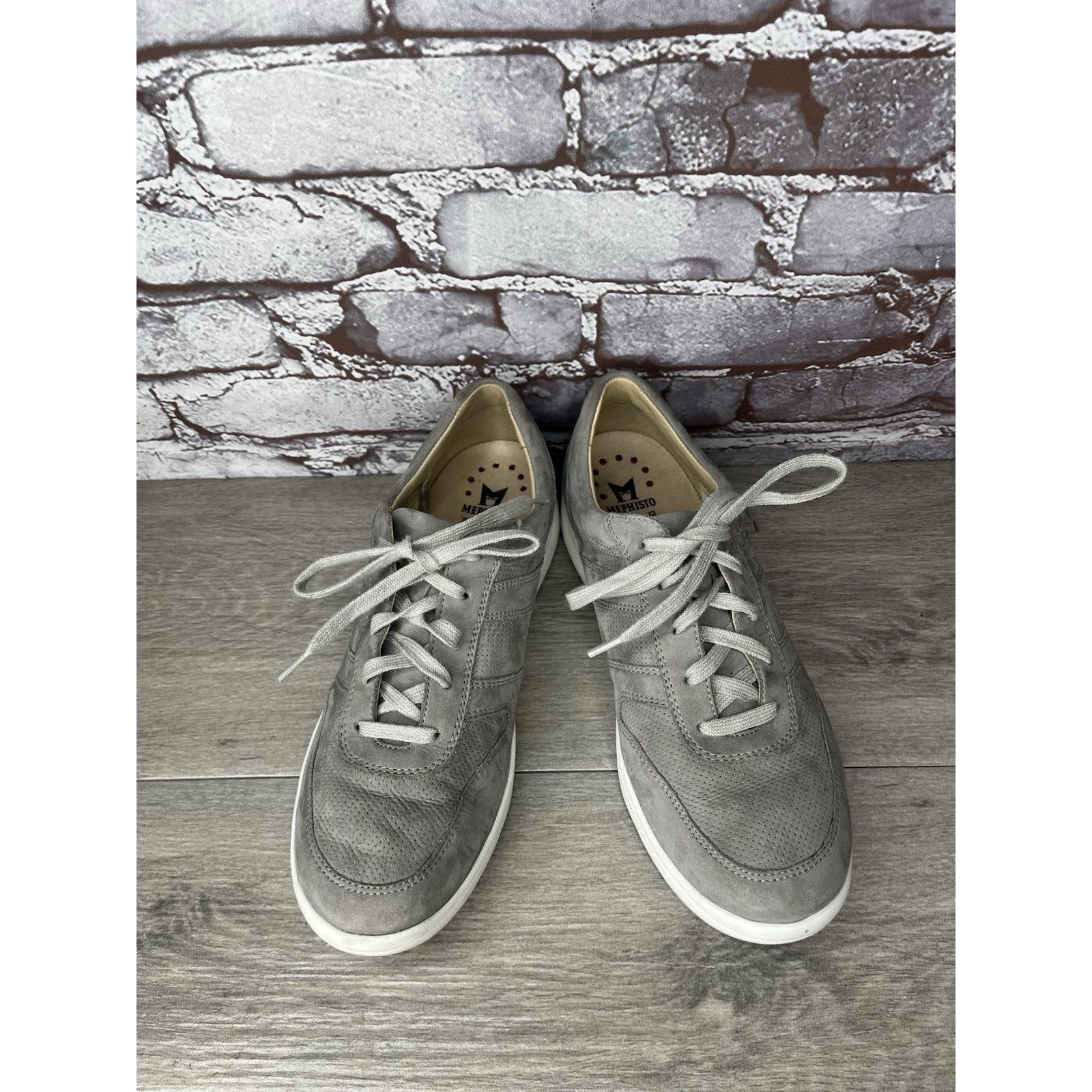 Mephisto Mephisto Rebeca Perf Runoff Gray Leather White Comfort Shoes Size US 9.5 / IT 39.5 - 13 Thumbnail