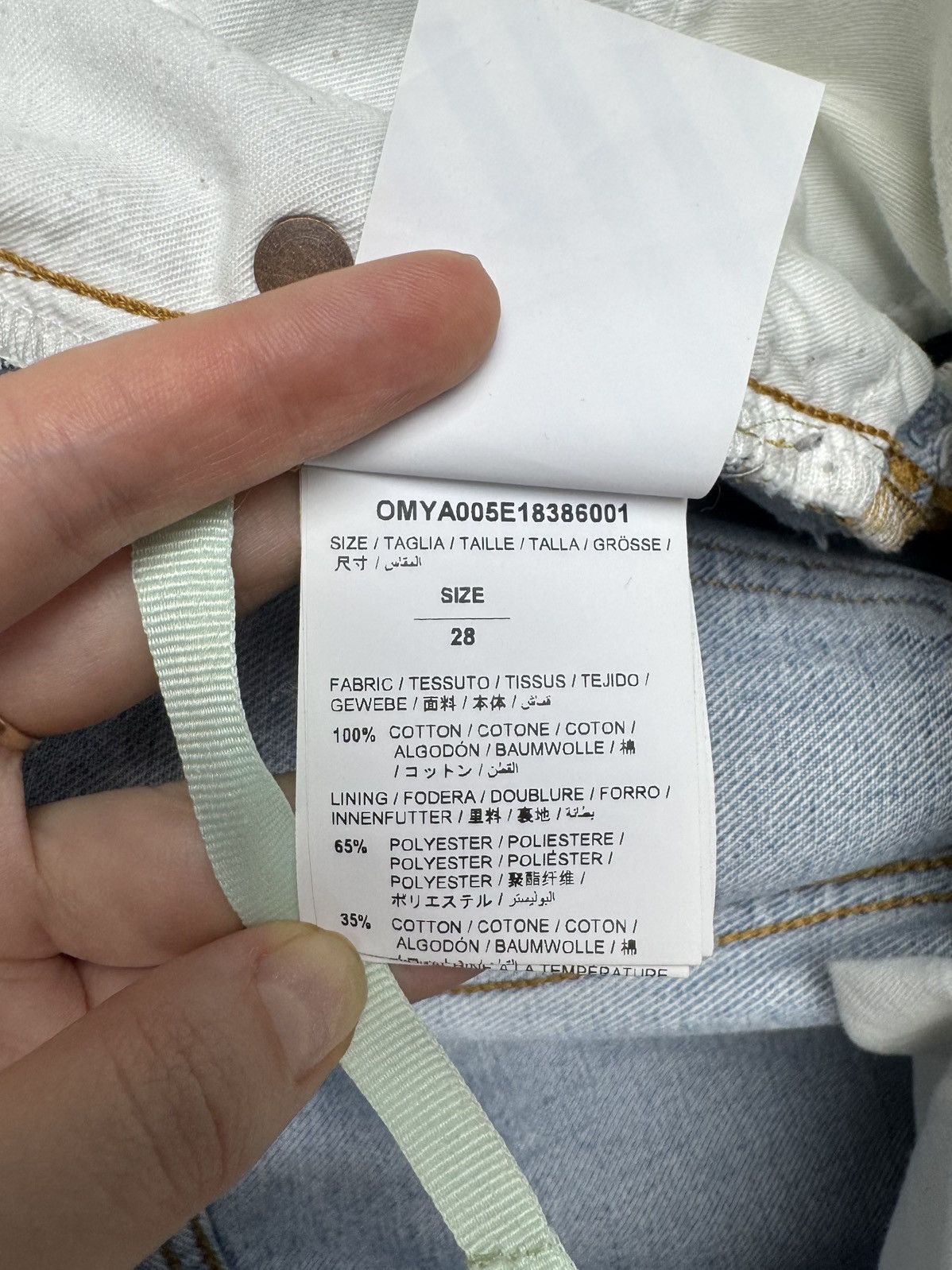 Off-White Off-White light blue distressed denim womens jeans Size 28" / US 6 / IT 42 - 12 Thumbnail