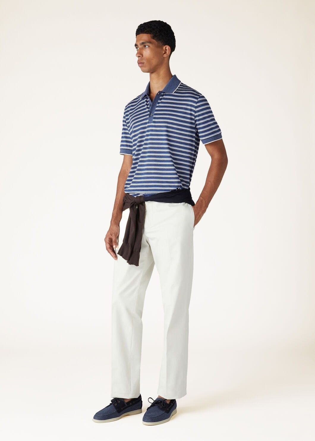 Loro Piana o1w1db10125 FAN8046 Oyashio Polo Shirt in Multicolor Size US S / EU 44-46 / 1 - 2 Thumbnail