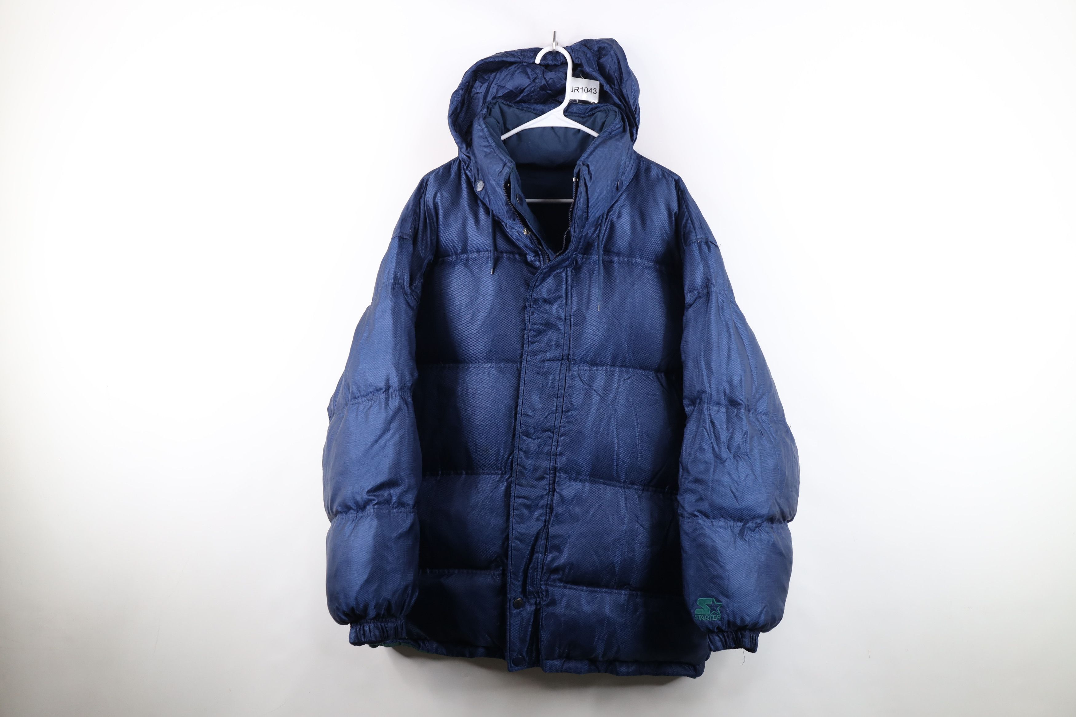 Starter Vintage 90s Starter Reversible Duck Down Puffer Jacket Size US L / EU 52-54 / 3 - 1 Thumbnail