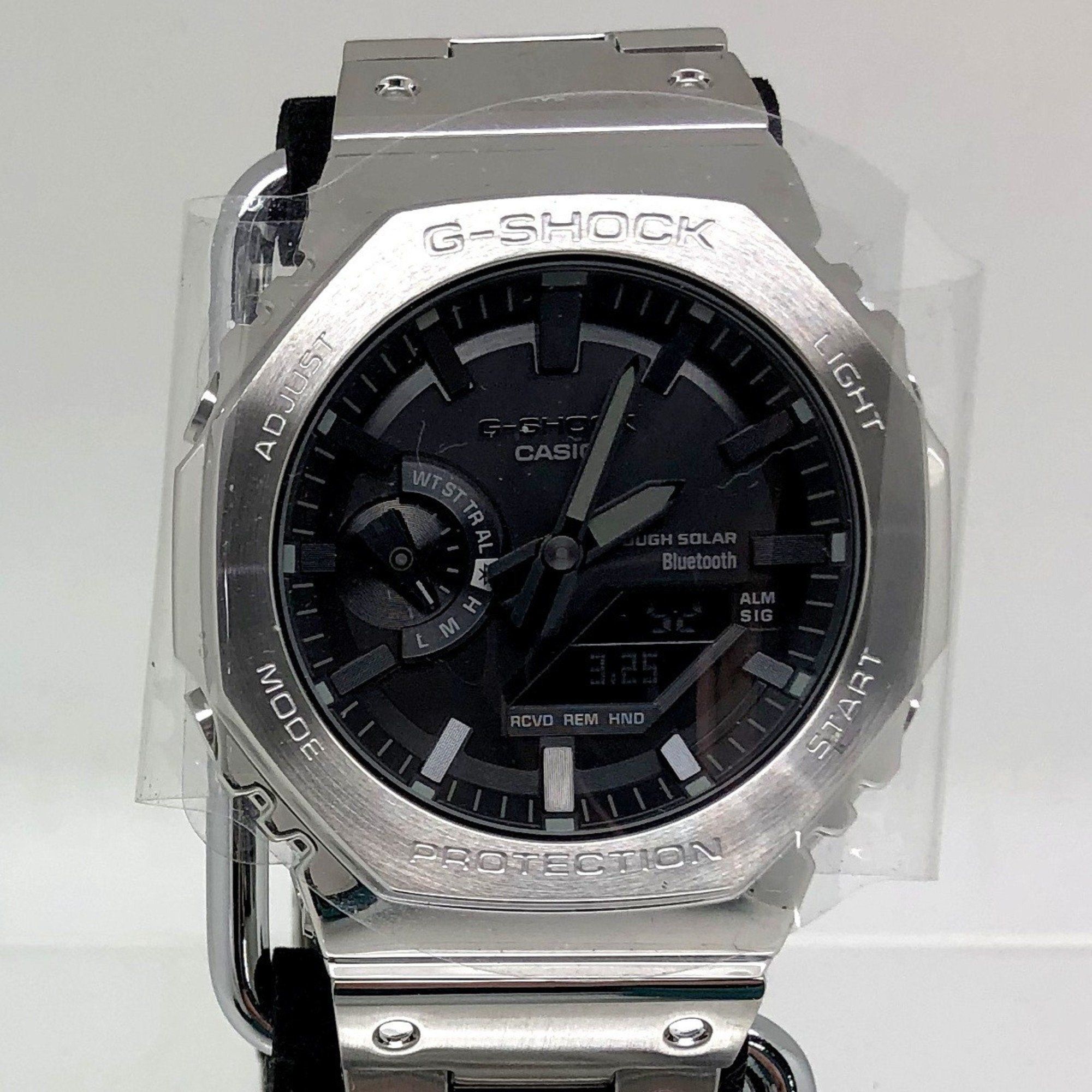 image of Casiog-Shock Watch Gm-B2100D-1Ajf Full Metal Silver Octagonal Face Bluetooth Analog Digital Tough S