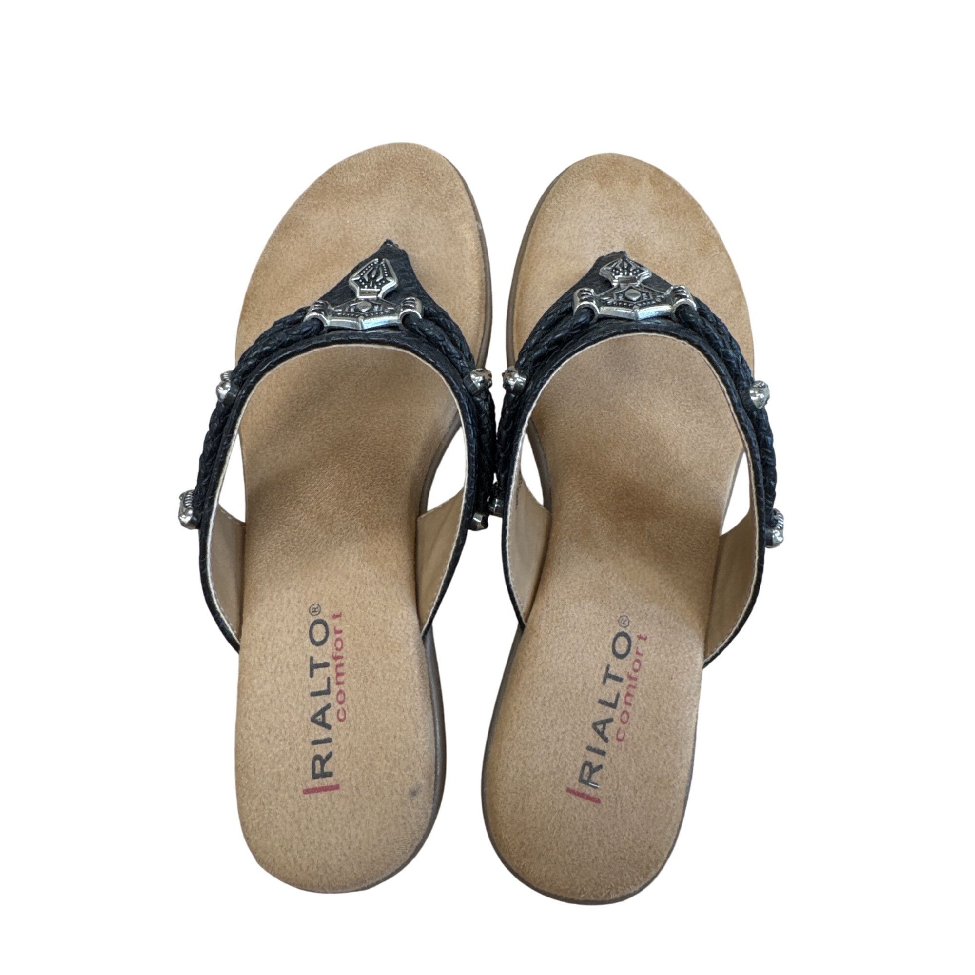 Other Rialto Womens Black Bejeweled Slip-On Sandals Size 7M SKU 82 Size US 7 / IT 37 - 10 Thumbnail