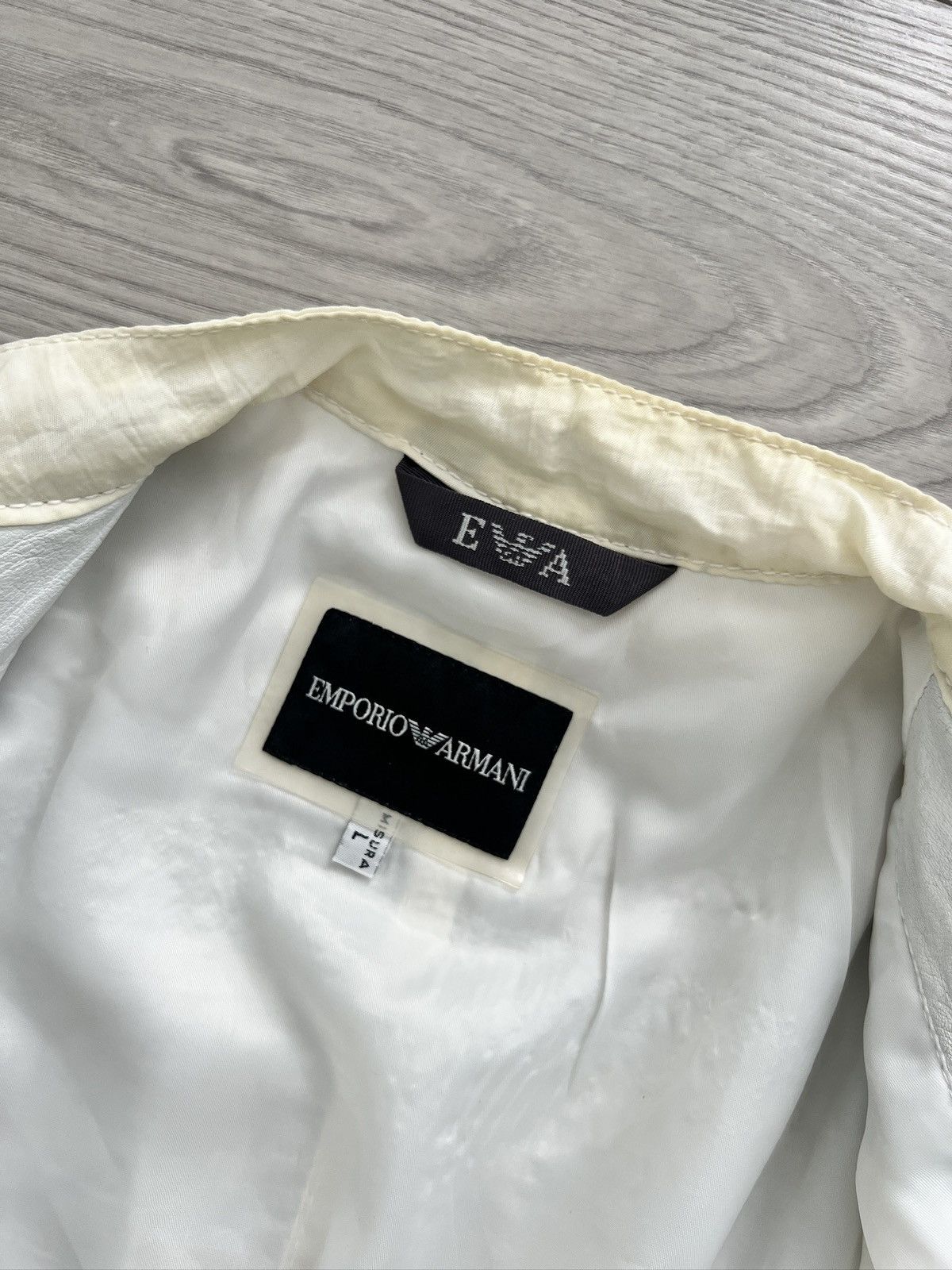 Emporio Armani Emporio Armani 2001 Leather Panelled Cafe Racer Moto Jacket Size US M / EU 48-50 / 2 - 10 Thumbnail