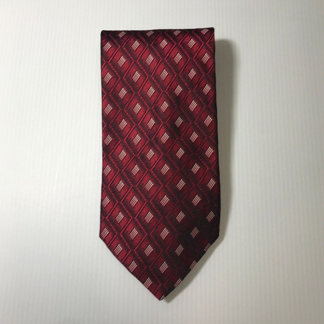 Murano Murano Geometric Striped Silk Necktie Size ONE SIZE - 1 Thumbnail