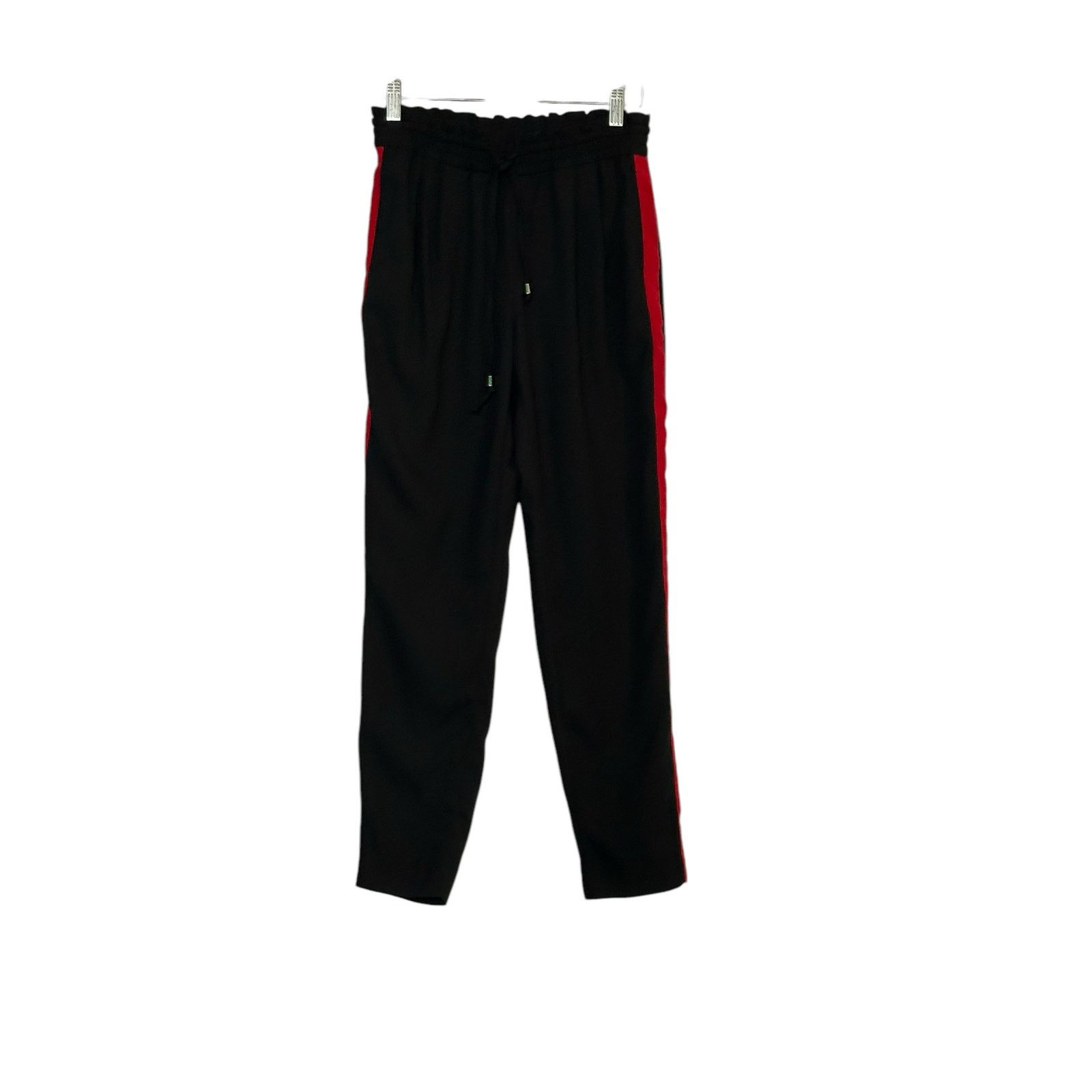 Zara Zara black chiffon red stripes pull on jogger pants size XS Size 30" / US 8 / IT 44 - 10 Thumbnail