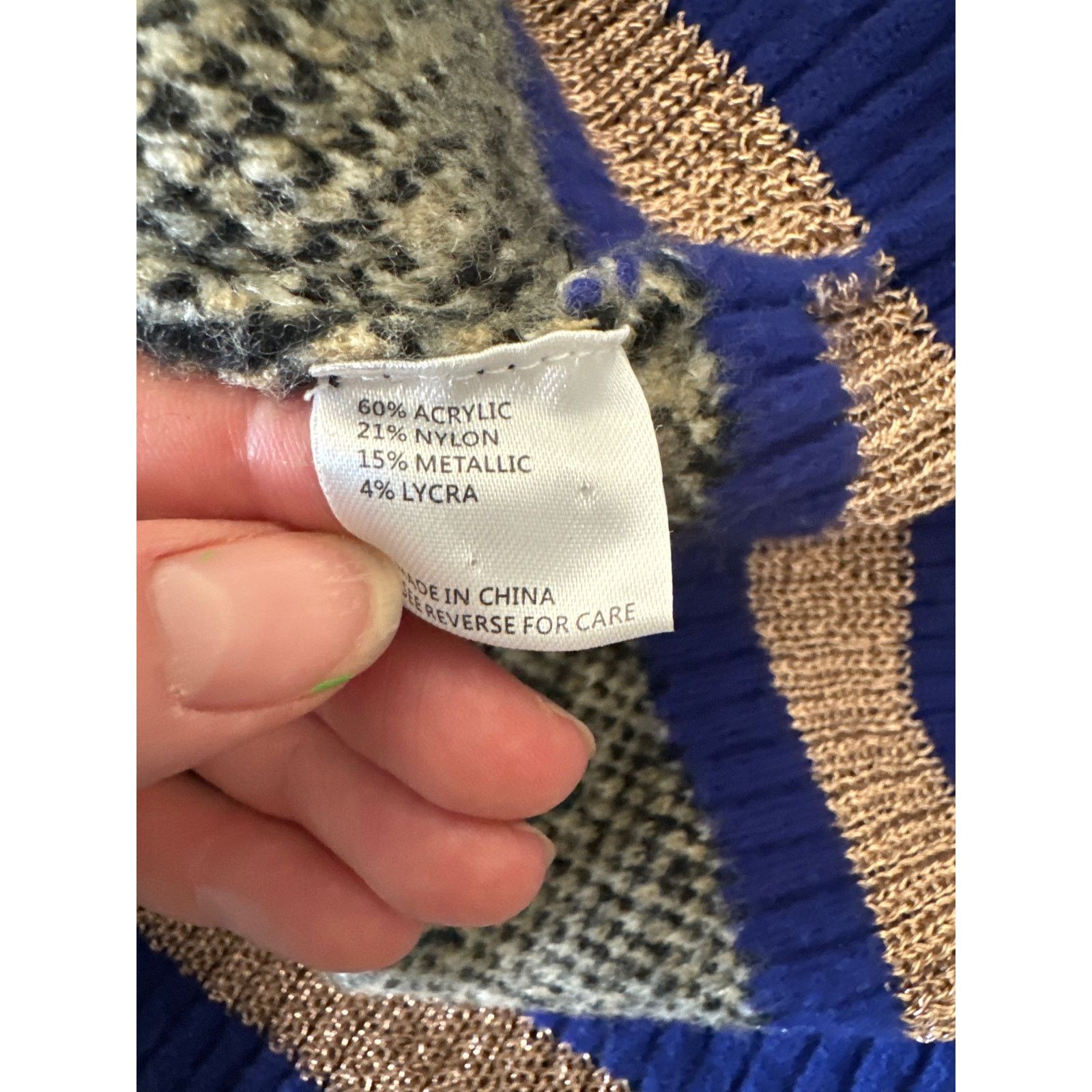 Central Park West CENTRAL PARK WEST Leopard Lurex Crew Wool Blend Metallic Size S / US 4 / IT 40 - 12 Thumbnail