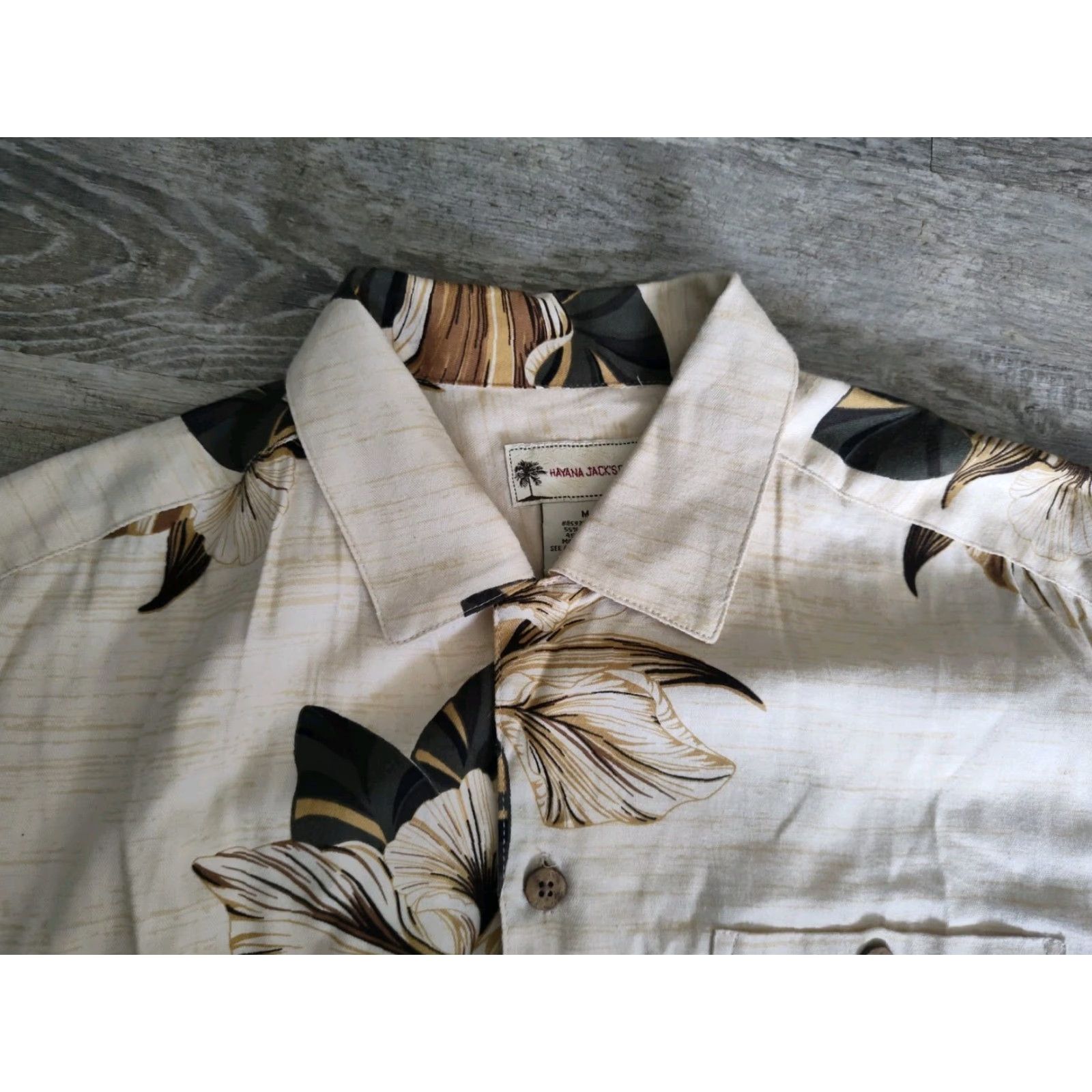 Vintage VINTAGE Havana Jack's Cafe Hawaiian Shirt Men Short Sleeve M Rayon Floral Orchids 90s Camp Tropical Size US M / EU 48-50 / 2 - 2 Thumbnail