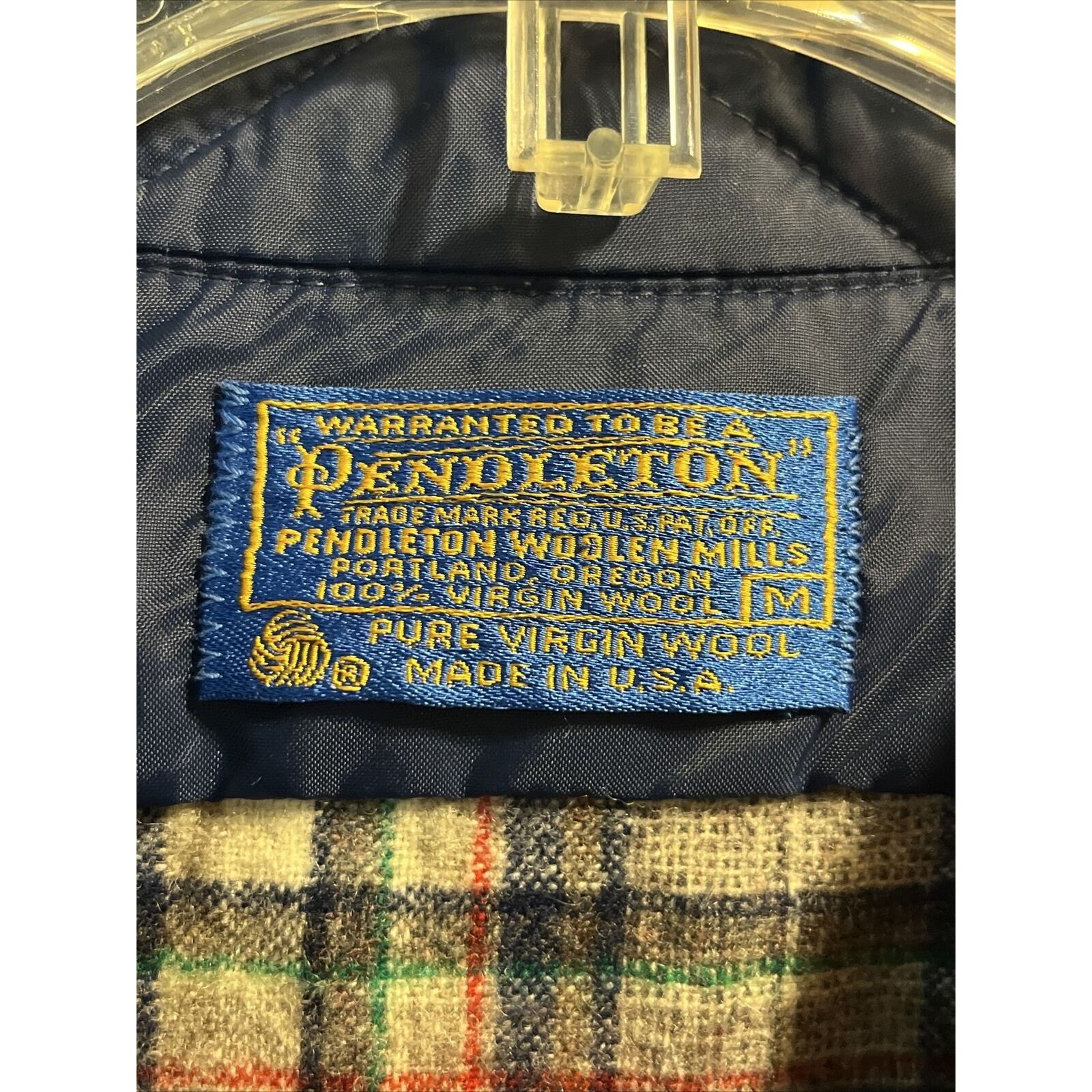 Pendleton Pendleton Mens Medium Gray Plaid Wool Flannel Slim Fit Shirt Size US M / EU 48-50 / 2 - 3 Thumbnail