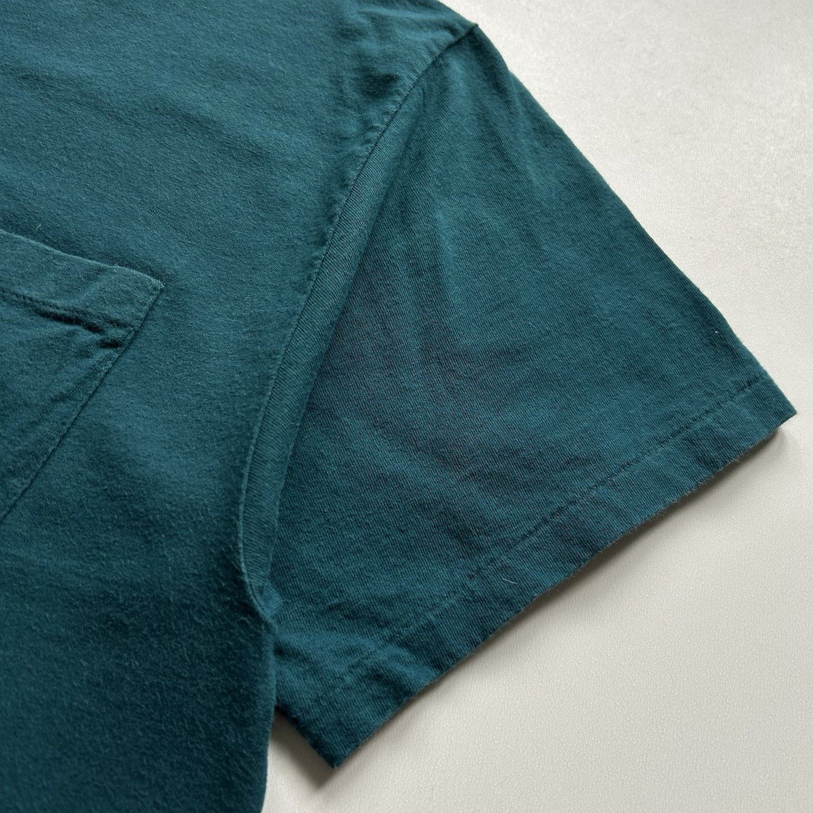 Hanes × Vintage Vintage 90s Hanes Pocket T Shirt Large Green Single Stitch Size US L / EU 52-54 / 3 - 3 Thumbnail