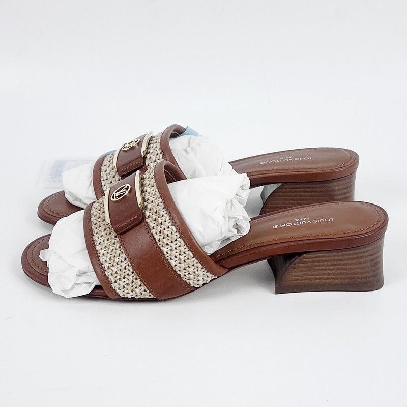 Louis Vuitton Louis Vuitton Brown Lock It Fashion Sandals 0079 Size US 6 / IT 36 - 1 Thumbnail