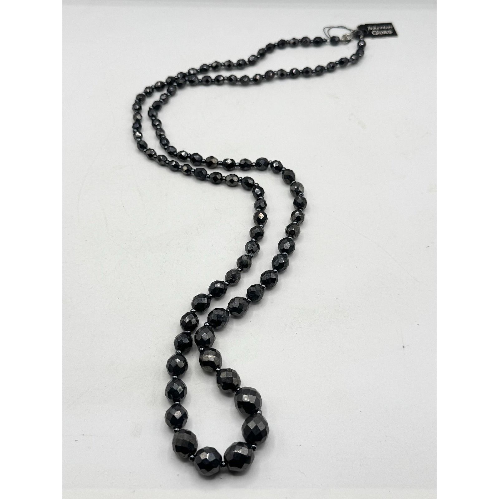 Other Vintage hematite bohemian glass beaded long necklace Size ONE SIZE - 2 Thumbnail