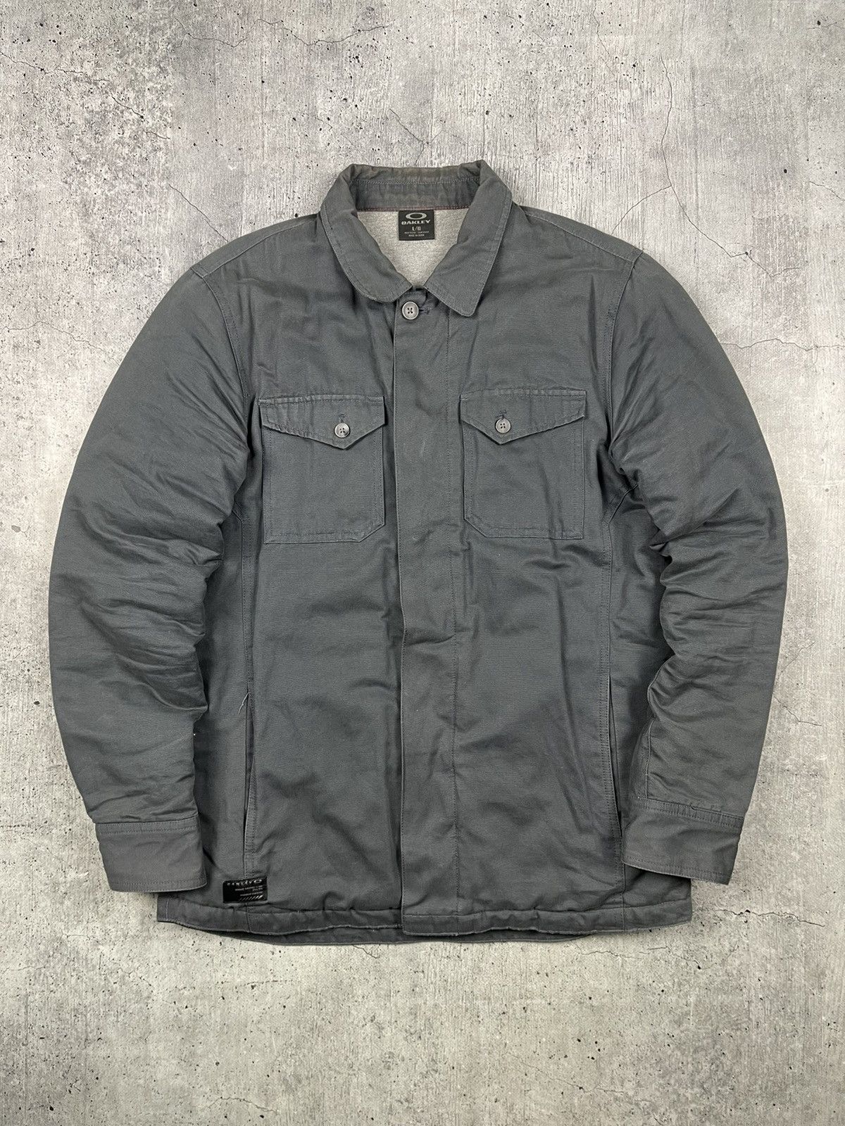 Oakley × Vintage Vintage OAKLEY SOFTWARE Flanel Overshirt Gray Monogram Size US L / EU 52-54 / 3 - 2 Thumbnail