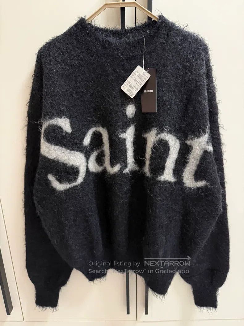 Saint Michael Saint Michael Mohair logo sweater Size US L / EU 52-54 / 3 - 2 Thumbnail