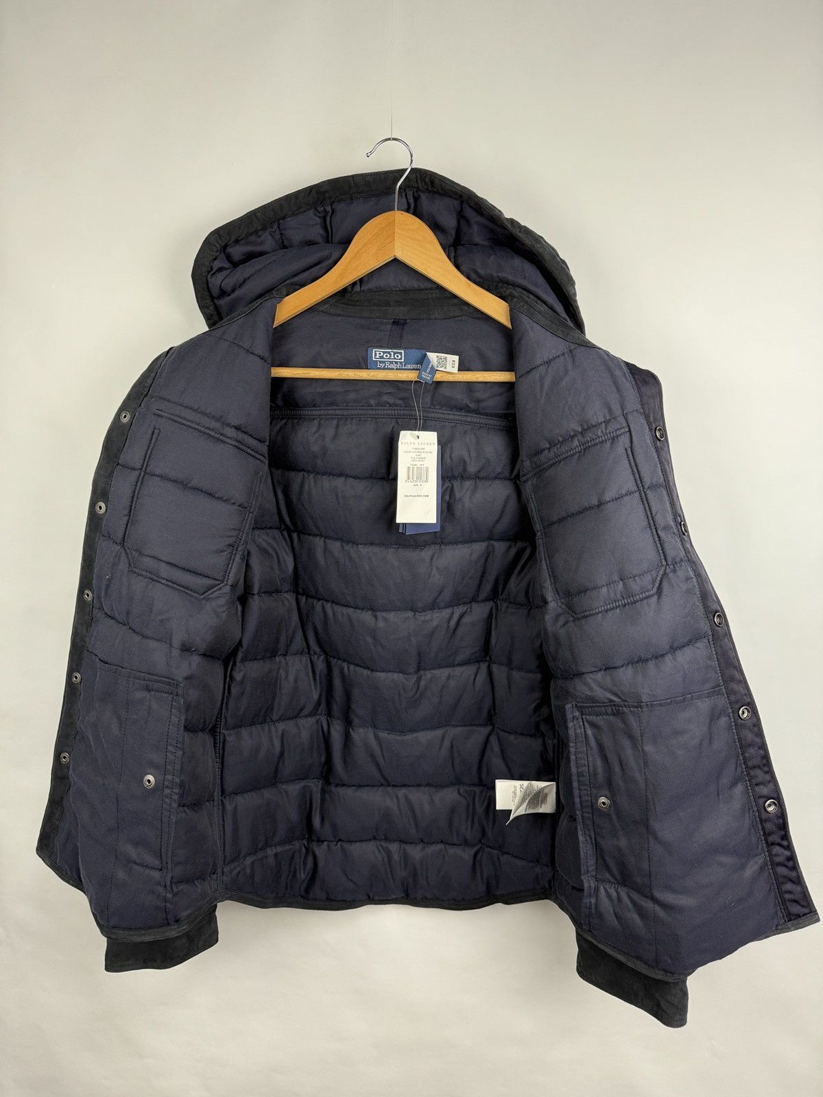 Polo Ralph Lauren 🇺🇸 NEW❗️Ralph Lauren Polo Quilted Suede Hooded Jacket Size US S / EU 44-46 / 1 - 15 Thumbnail