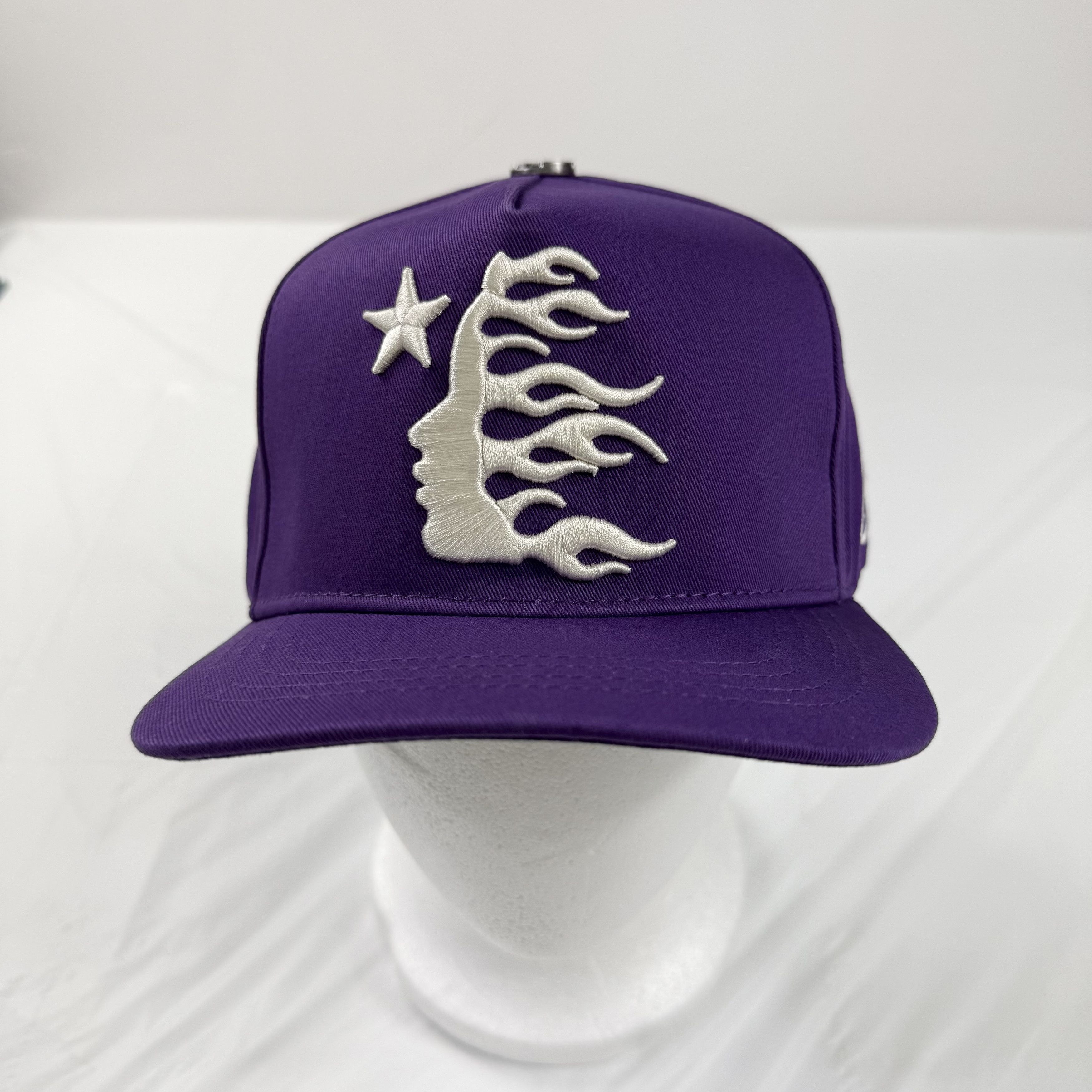 HELLSTAR Hellstar Records Purple Flame Head Star Snapback Adjustable Size ONE SIZE - 1 Thumbnail