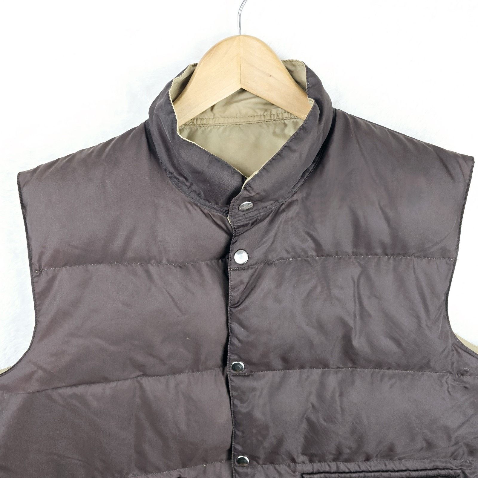 Other Vintage Spiegel Down Puffer Vest Reversible Brown Tan Snap L Size US L / EU 52-54 / 3 - 3 Thumbnail