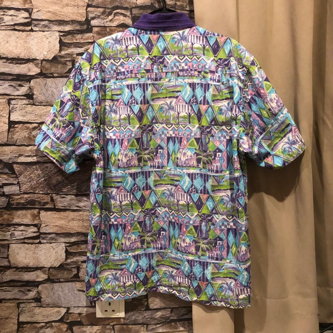 Mizuno Vintage Japan Abstract Geometric Palm Shirt 90s Size US L / EU 52-54 / 3 - 7 Thumbnail
