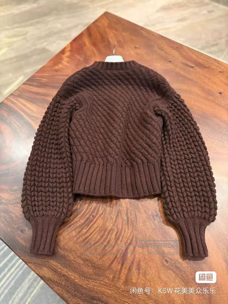 Hermes Hermes Chocolate-colored knitted sweater Size XS / US 0-2 / IT 36-38 - 5 Thumbnail