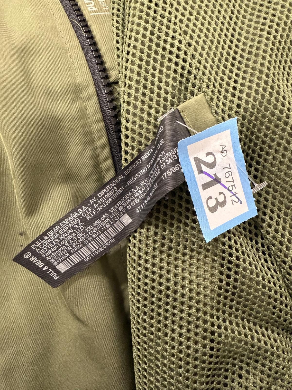 Pull & Bear Pull & Bear Men's Olive Green Bomber Jacket with Zip Pockets Size US M / EU 48-50 / 2 - 5 Thumbnail