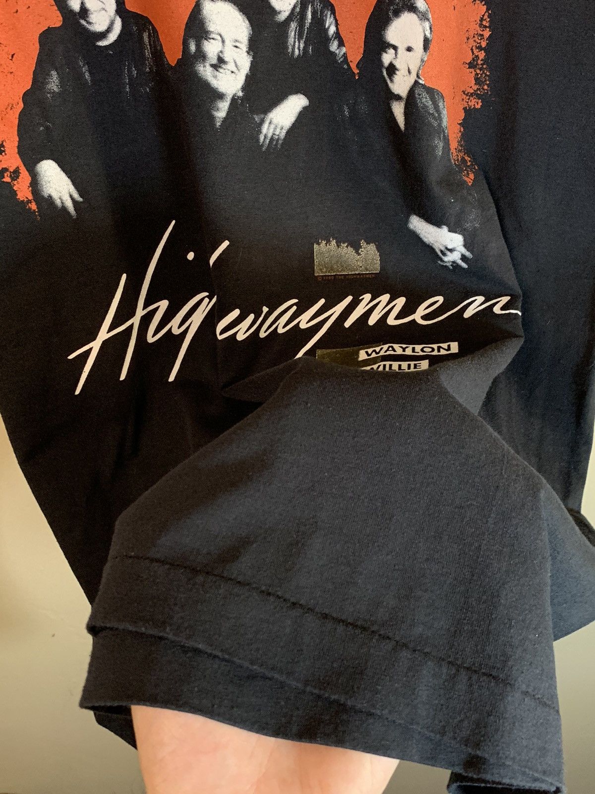 Band Tees × Vintage *RARE* Vintage 1990 Highwaymen Tour Screen Stars Band Shirt Size US XL / EU 56 / 4 - 5 Thumbnail