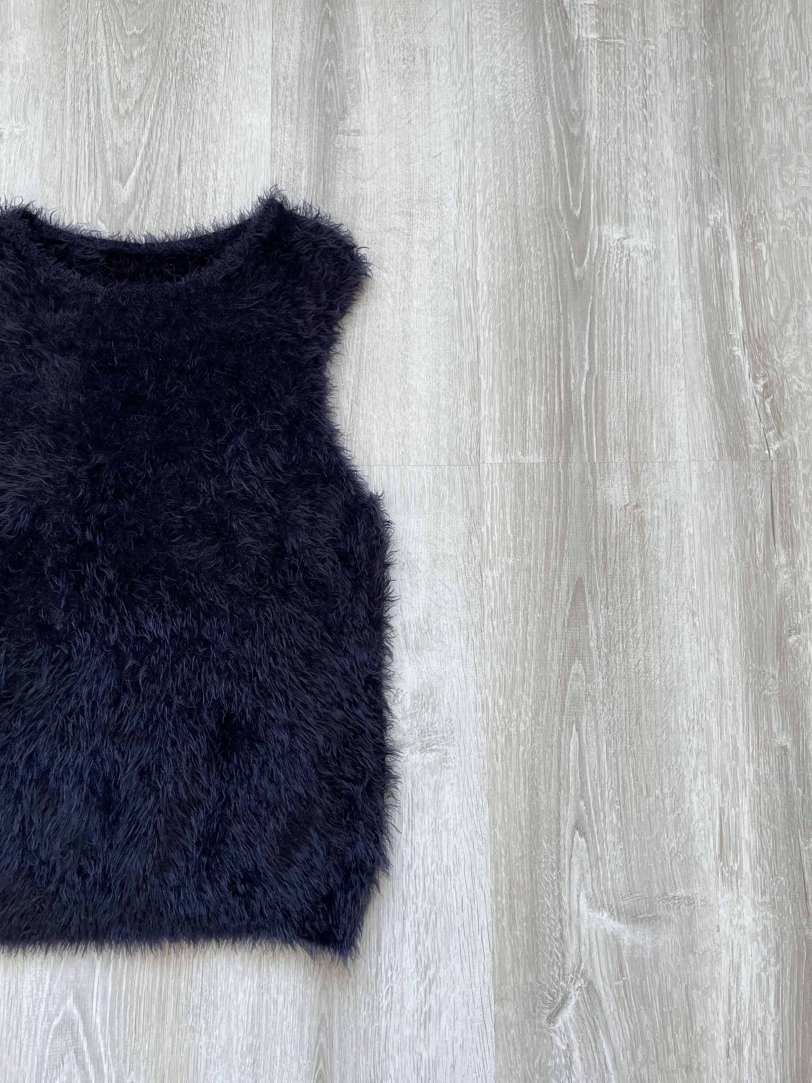 If Six Was Nine Vintage Y2K Fuzzy Mohair Style Tank Top Size S / US 4 / IT 40 - 3 Thumbnail