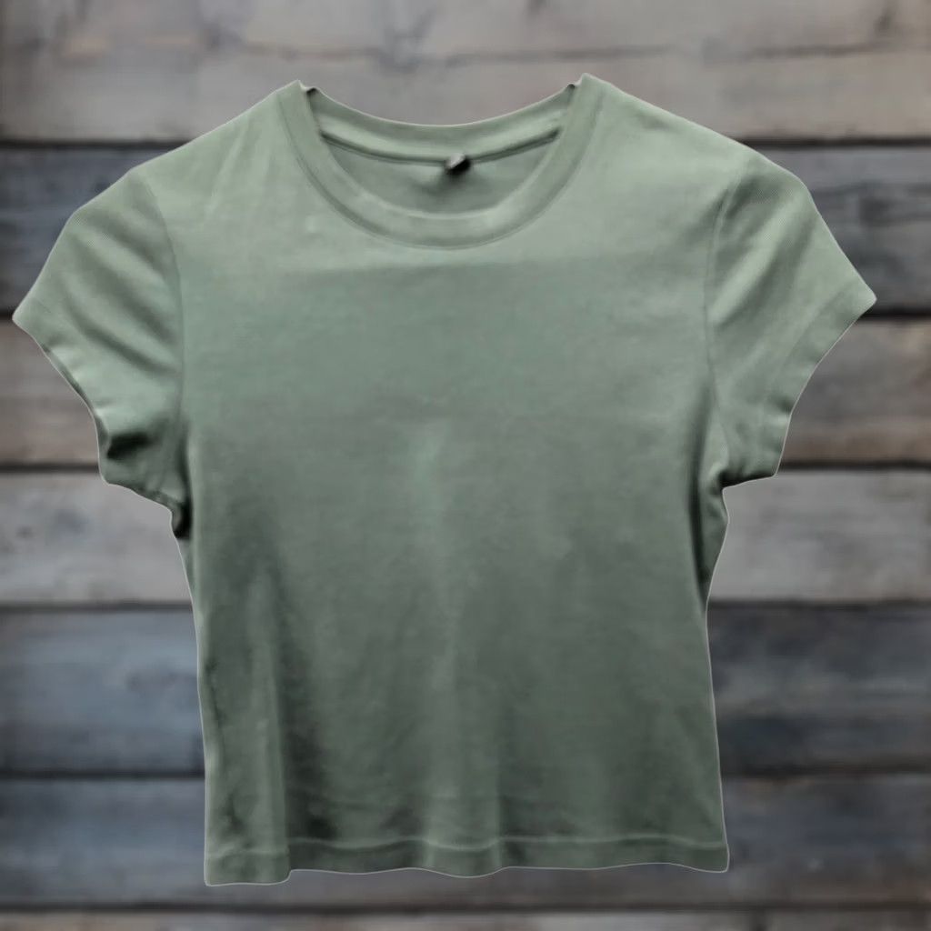 Uniqlo Uniqlo Mini T-Shirt Womens S Olive Green Short Sleeve Slim Fit Crewneck Size S / US 4 / IT 40 - 1 Thumbnail