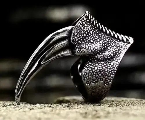 Ring Of Fire Eagle Claw Stainless Steel Ring Size ONE SIZE - 4 Thumbnail