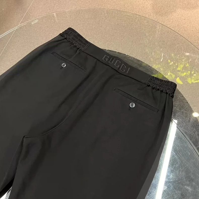 Gucci Stitching black trousers and casual trousers 2503-Nextarrow Size US 34 / EU 50 - 4 Thumbnail