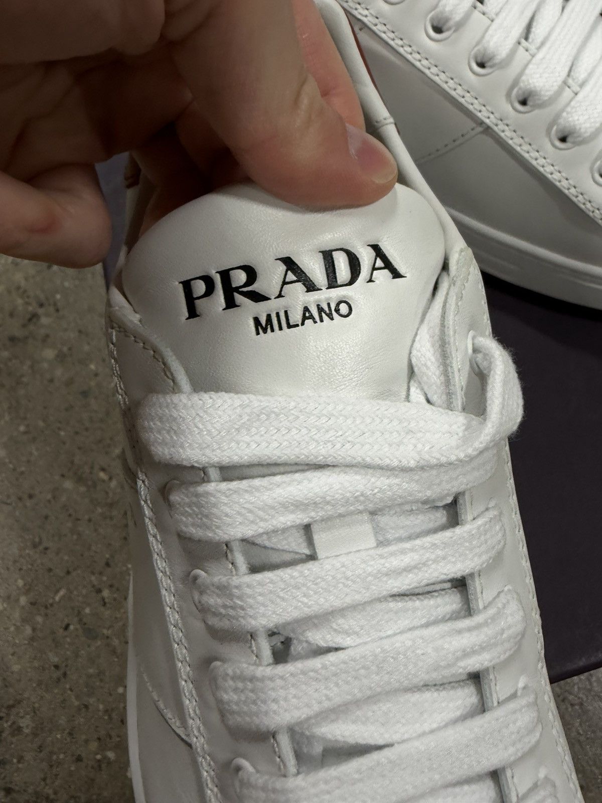Prada Prada White Leather Sneaker NEW 1000$ Size US 8 / EU 41 - 3 Thumbnail