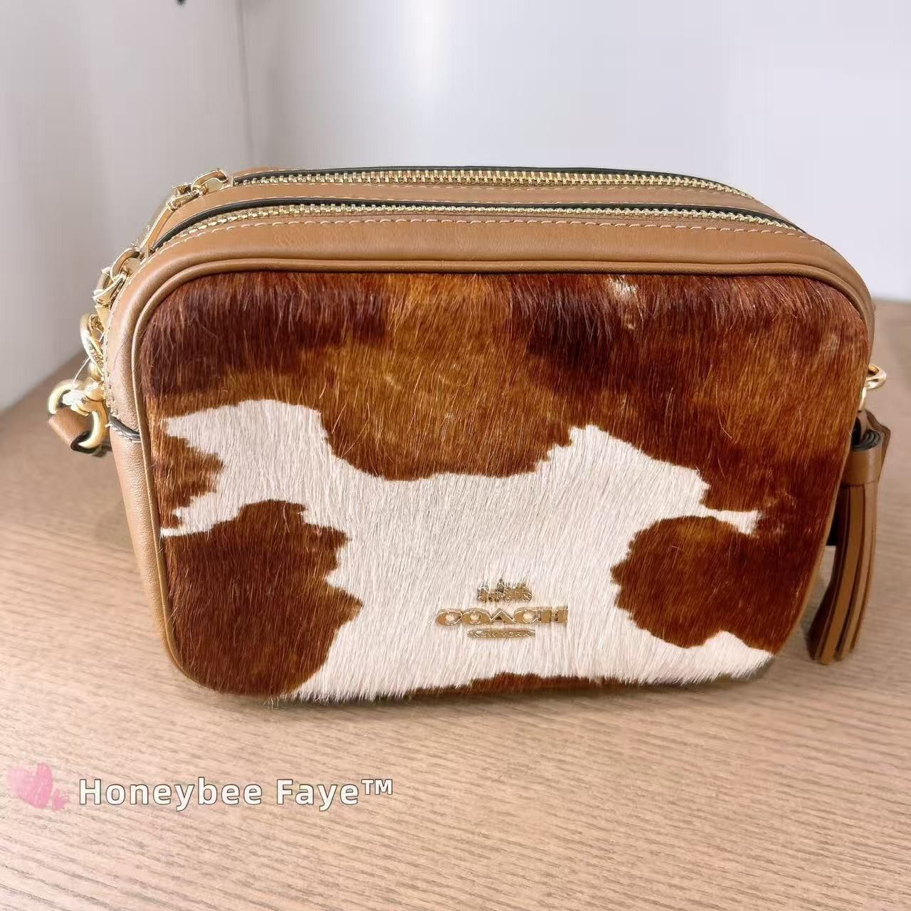 Coach Mini Carey Crossbody Bag In Haircalf With Cow Print CEK71 Size ONE SIZE - 1 Thumbnail