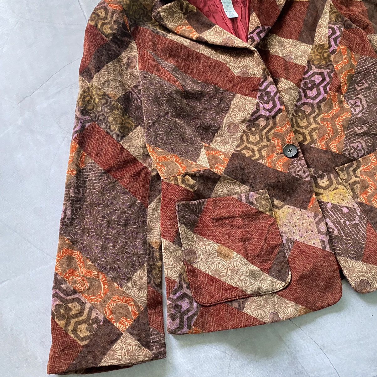 Japanese Brand × Kenzo × Vintage Kenzo Jungle Rare Patchwork Archive Blazer Jacket Size M / US 6-8 / IT 42-44 - 3 Thumbnail
