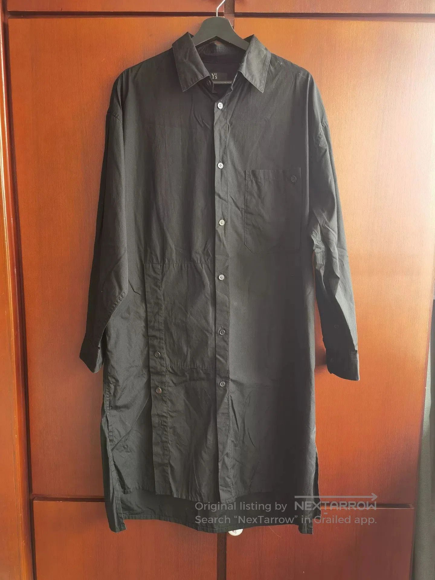 Y's Y's Black Cotton Long Sleeve Shirt. Size S / US 4 / IT 40 - 1 Thumbnail