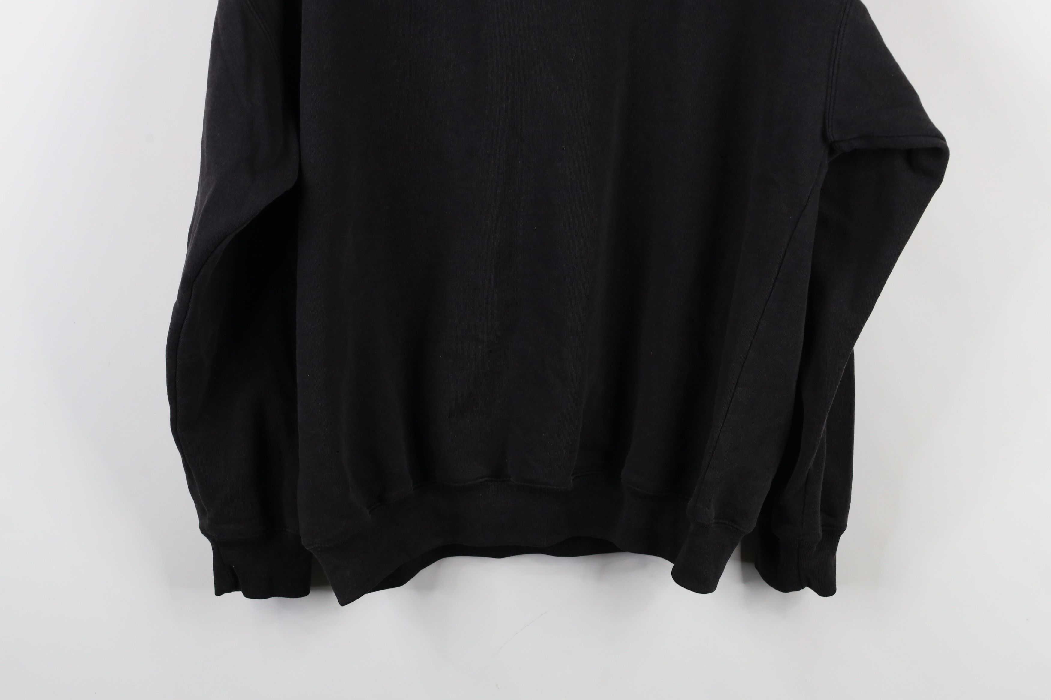 Vintage Vintage 90s Streetwear Collared Pullover Sweatshirt Black Size US L / EU 52-54 / 3 - 12 Thumbnail
