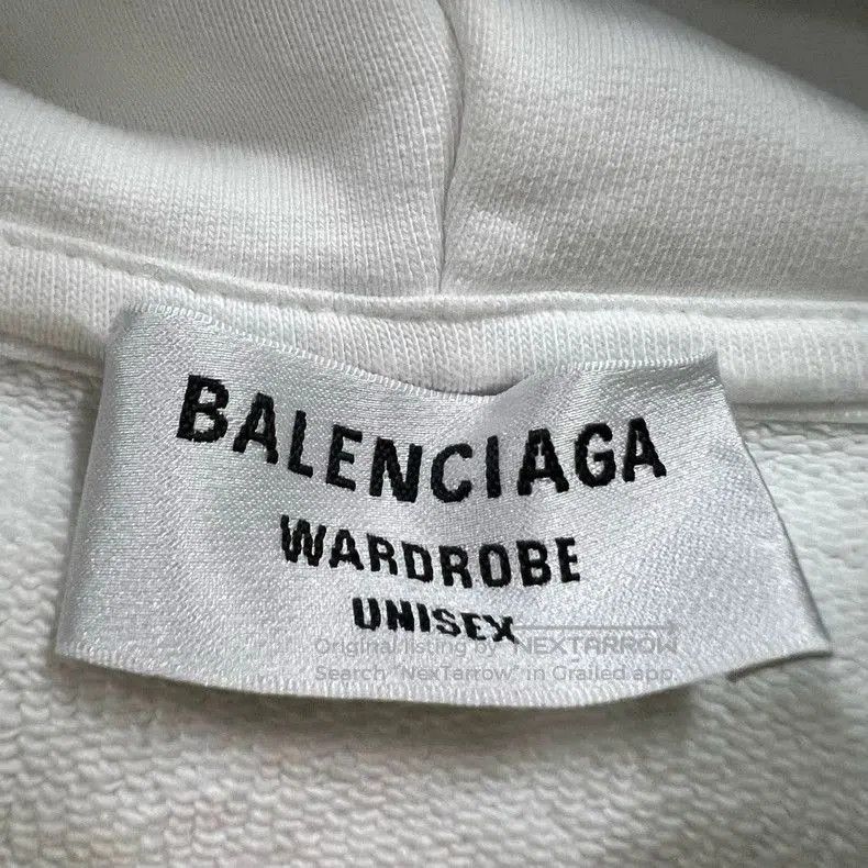Balenciaga Balenciaga White Logo Print Hoodie XS. Size US XS / EU 42 / 0 - 3 Thumbnail
