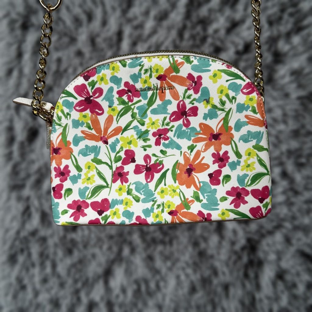 Nanette Lepore Nanette Lepore Crossbody Bag Small Floral Faux Leather Chain Strap Spring Summer Size ONE SIZE - 1 Thumbnail