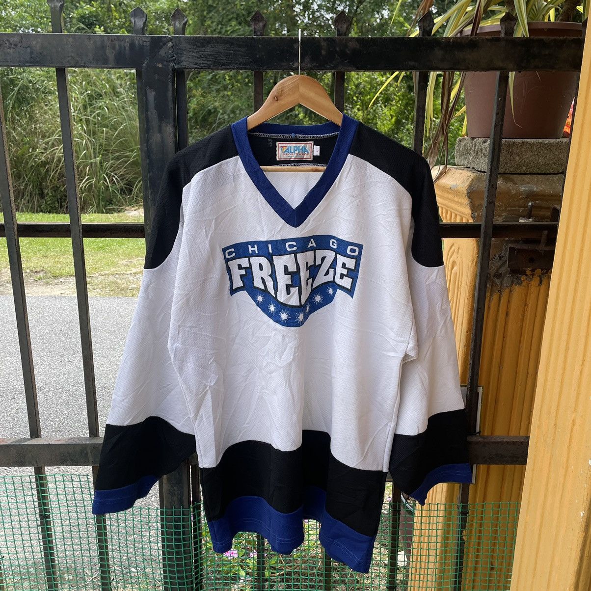 Vintage 🔥🔥Vintage Chicago Freeze Big Logo Hockey Jersey Size US L / EU 52-54 / 3 - 1 Thumbnail